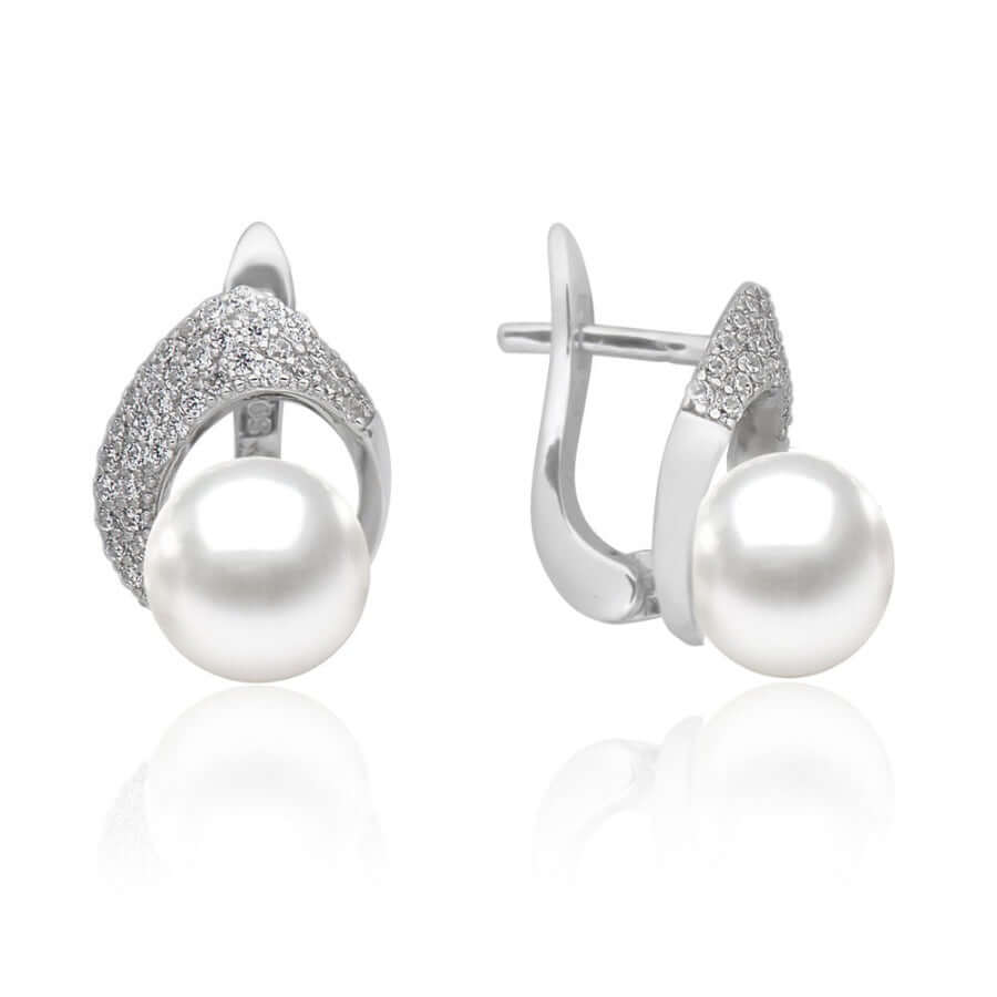 Gaura Pearls helmikorvakorut zirkoneilla KOSK17453EL