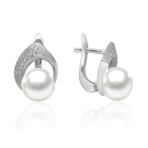 Gaura Pearls helmikorvakorut zirkoneilla KOSK17453EL
