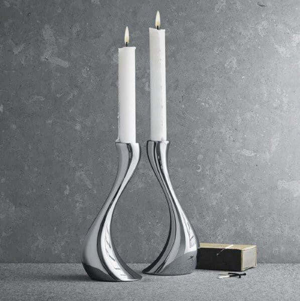 Georg Jensen Cobra kynttilänjalat, 2 kpl (pienet)
