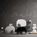Georg Jensen Moneyphant With Twins säästölipas 3580045 skandinaavisella muotoilulla ja minimalistisella taustalla.