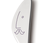Georg Jensen Alfredo The Twist Family aterimet 3580049 leikkuuveitsi, jossa on hauska hahmo kuvattuna.
