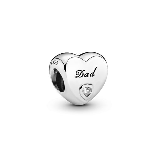 Pandora Dad heart charm hela 796458CZ