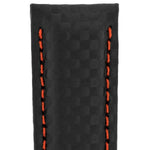 Hirsch Carbon musta punainen kellon ranneke 02592052-2