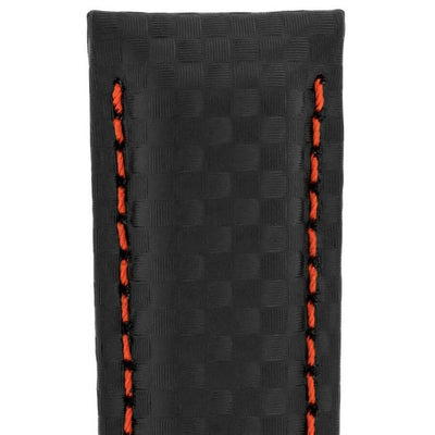 Hirsch Carbon musta/punainen kellon ranneke