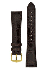 Hirsch Genuine Crocodile ruskea kellon ranneke 18920810-18