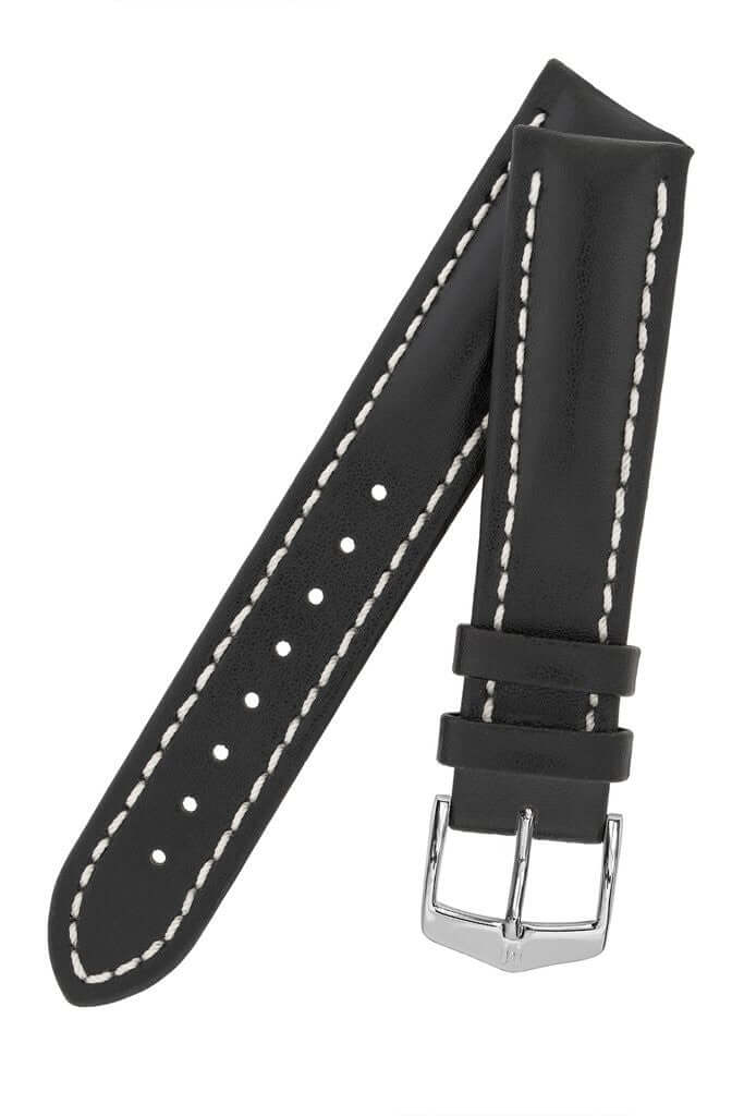 Hirsch Heavy Calf musta kellon ranneke 