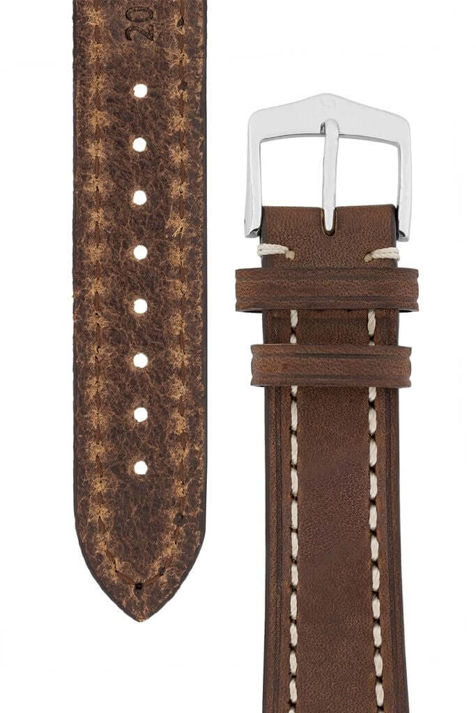 Hirsch Liberty tummanruskea kellon ranneke 10900210-20