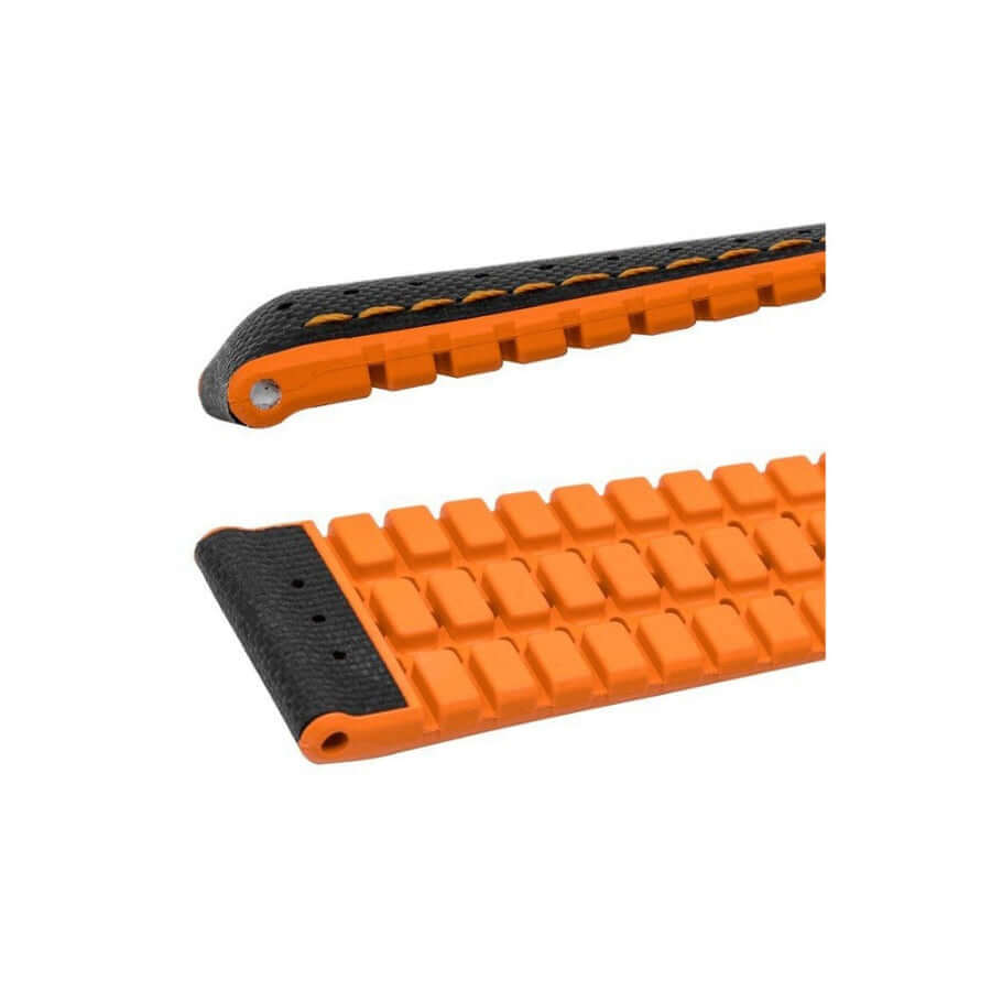 Hirsch Robby musta-oranssi kellon ranneke 0917694050