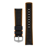 Hirsch Robby musta-oranssi kellon ranneke 0917694050