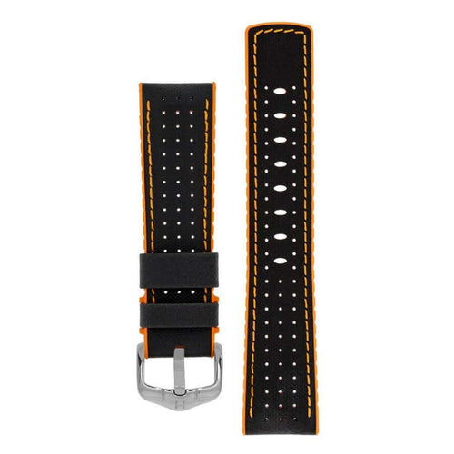 Hirsch Robby musta/oranssi kellon ranneke