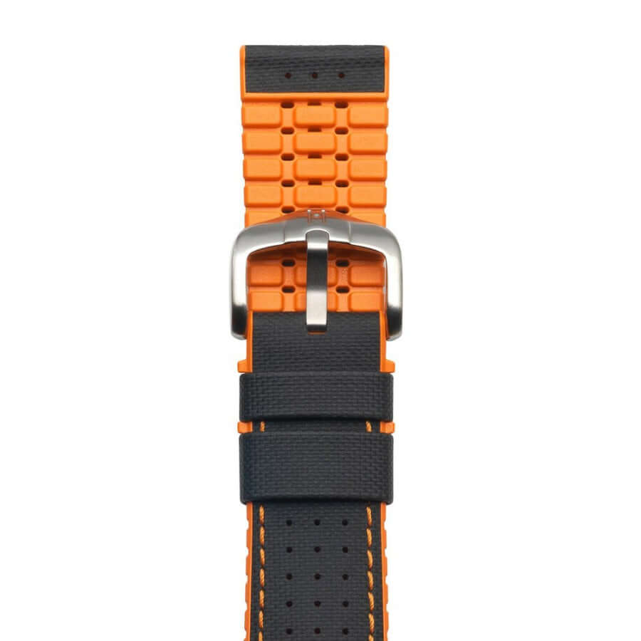 Hirsch Robby musta-oranssi kellon ranneke 0917694050
