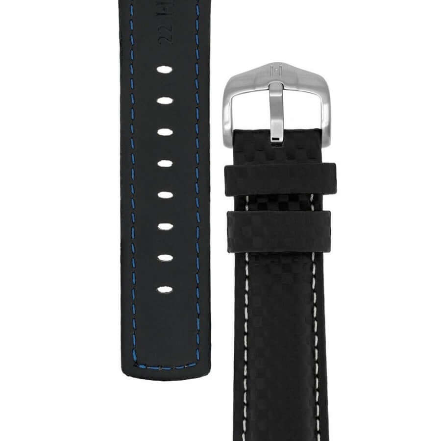 Hirsch Carbon musta kellon ranneke