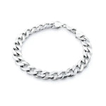 Hopeinen panssariranneketju 8 mm KD220, tyylikäs hopeinen ranneketju.