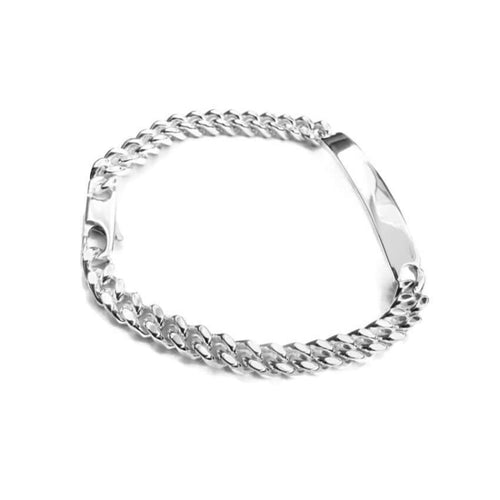 Hopeinen panssariranneketju laatalla SX-2522