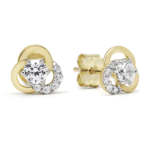 Kultakorvakorut zirkoneilla k-e95577z