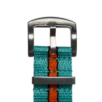 KARU seatbelt nato-ranneke sini-punainen raidallinen