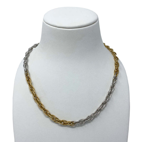 Kaksivärinen Ovaali Kultaketju