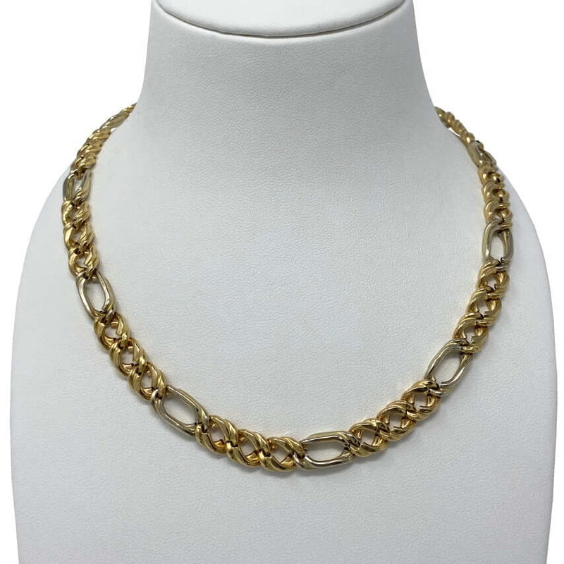 Kaksivärinen kultaketju (7,2 mm / 50 cm)