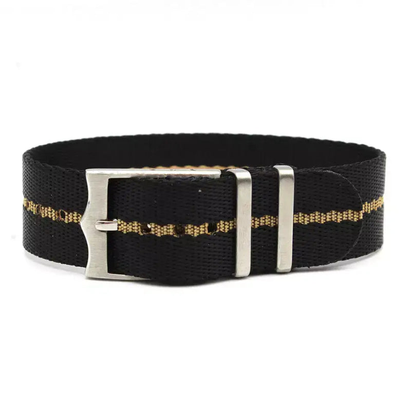  KARU Tudor tekstiiliranneke musta beige