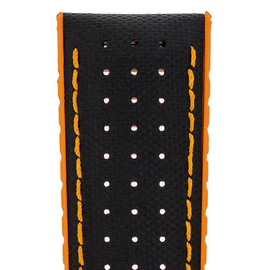 Hirsch Robby musta-oranssi kellon ranneke 0917694050
