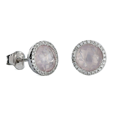 Kohinoor Ruusukvartsi-timanttikorvakorut 143-P5773V