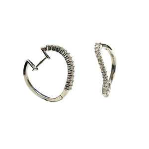 Kohinoor Valkokultaiset Timanttikorvarenkaat 143-P6487V