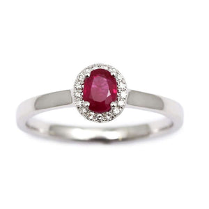 Kohinoor timanttisormus rubiinilla 033-P5718VR