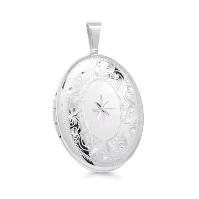  Hopeamedaljonki ovaali SPL-60173