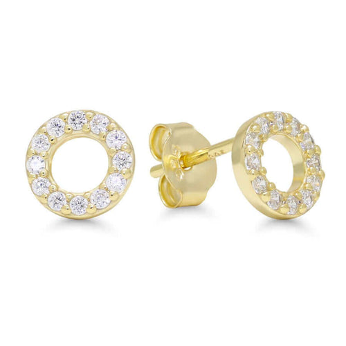 Korutuote Kullattu Zirkonirengas Hopeakorvakoru E-2247ZG