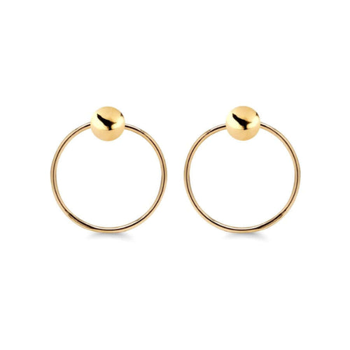 Korutuote Kultaiset Korvarenkaat Pallolla HR-13-4