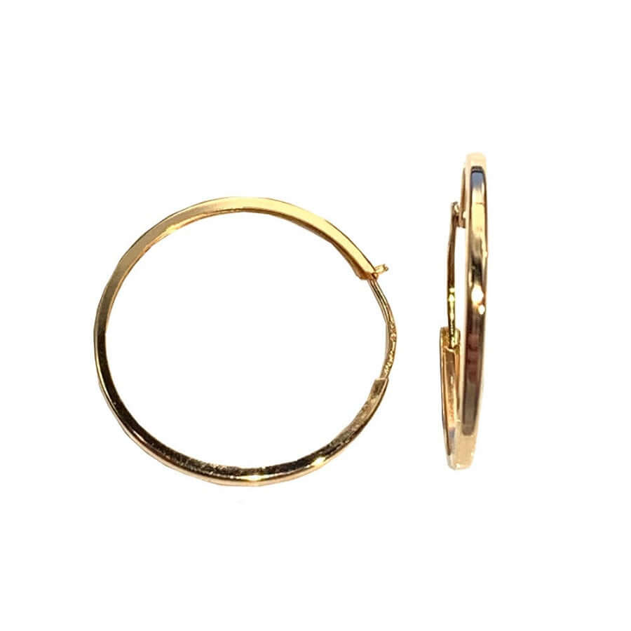 14 karaatin keltakultaiset korvarenkaat 20 mm 1520FKK