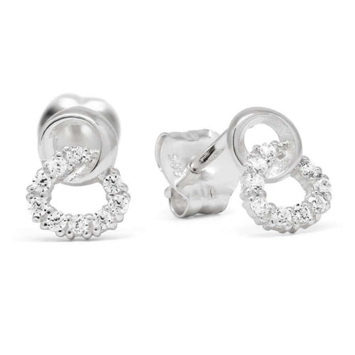 Korutuote Valkokulta Korvakorut Zirkoneilla K-E37406ZW