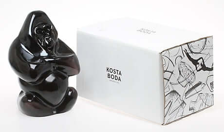Kosta Boda My wide life Gabba Gabba Hey Gorillaveistos