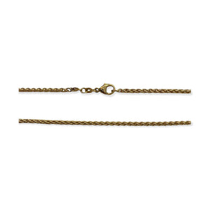 14 karaatin keltakultainen kaulaketju 24 mm 41 cm