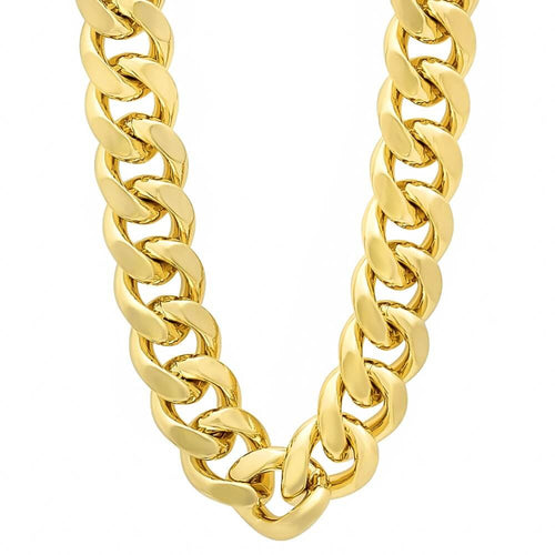 Kultainen panssariranneketju 12 mm 19 cm