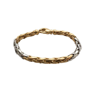 Kaksivärinen kultainen ranneketju (6,0 mm / 19,3 cm)