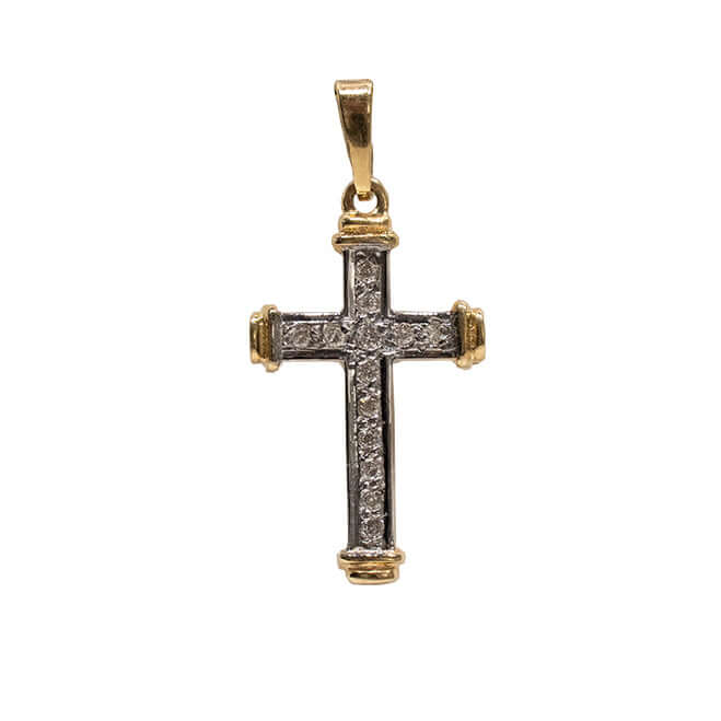 Kultainen Timanttiristi (0,09ct)