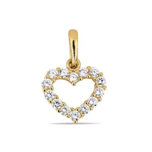 Kultainen sydänriipus zirkoneilla K-P60929Z