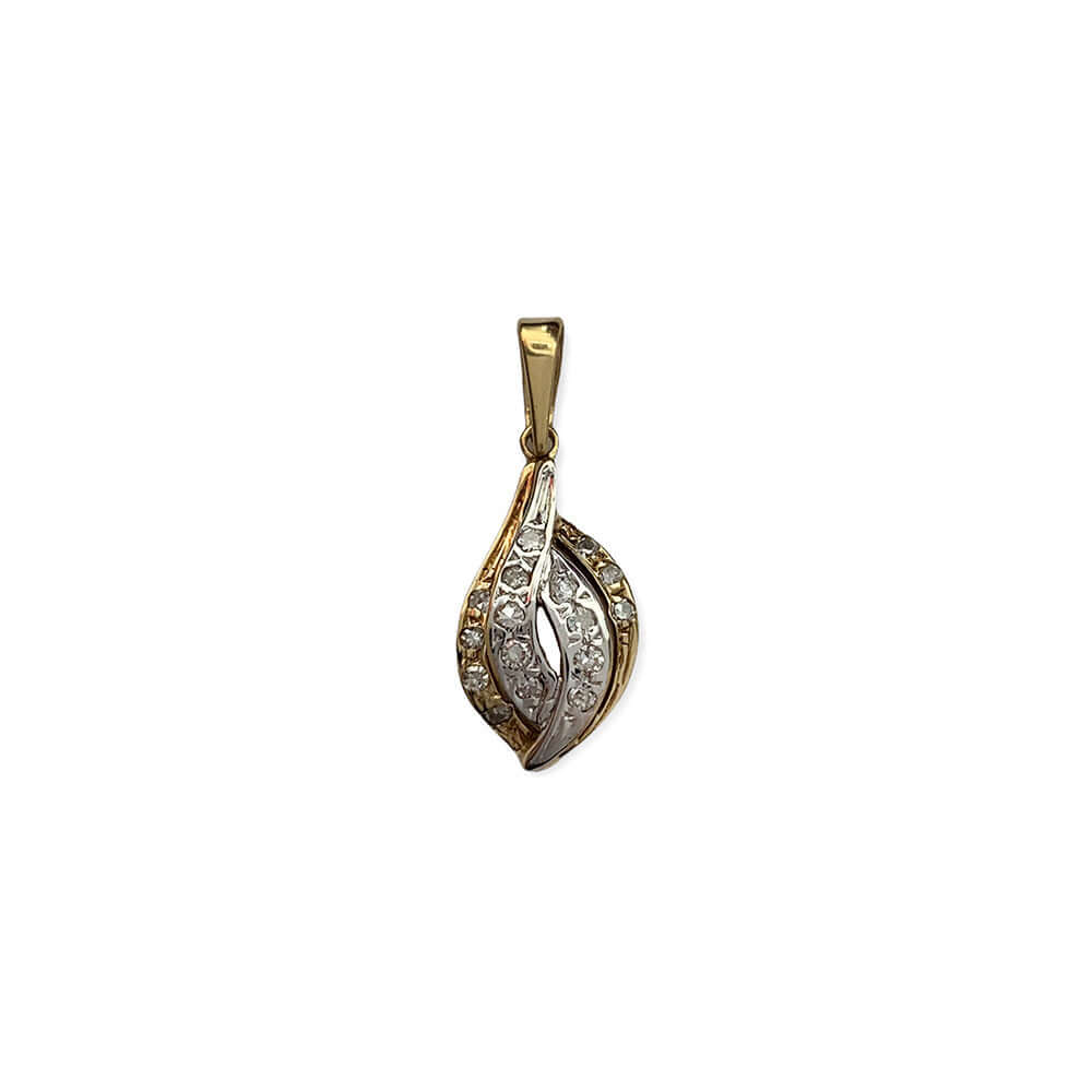 14 karaatin keltakultainen Timanttiriipus 0155ct..