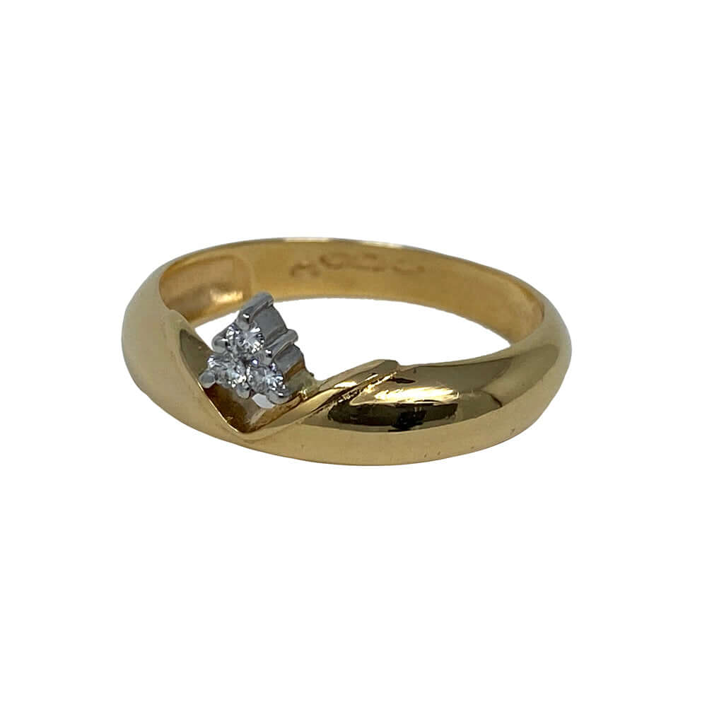 14k Ailio timanttisormus 009 ct
