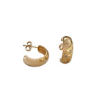 14k keltakultaiset timanttikorvakorut 016ct