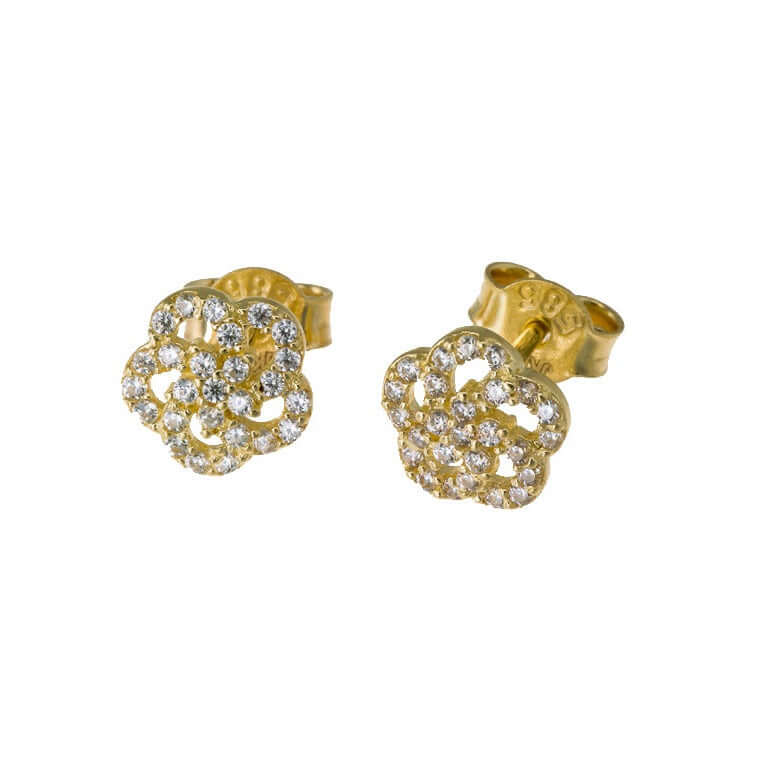 14k Kultaiset korvakorut zirkoneilla K1729