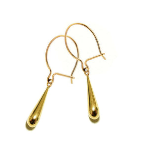 14 karaatin keltakultaiset korvakorut Kyynel 15mm