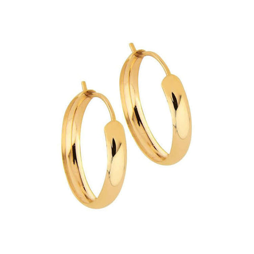 Kultaiset korvarenkaat pyöristetty 29 mm 3135020