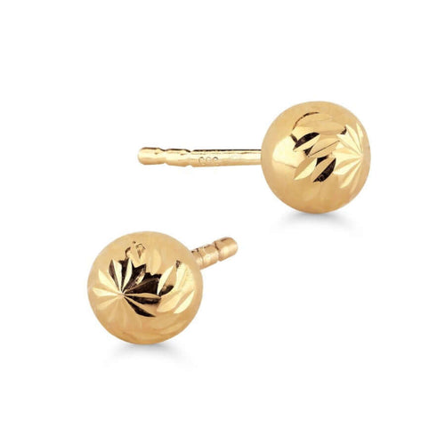 Kultaiset timanttileikatut korvakorut 141131