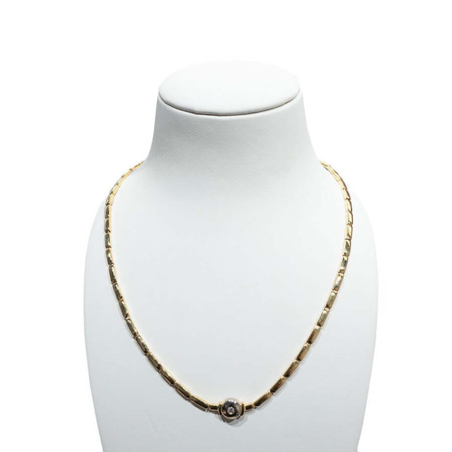 Kultaketju timantilla 0,05ct