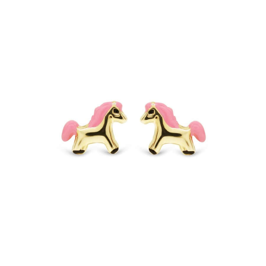 Kultaiset korvakorut hevoset 126881pink