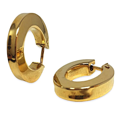 14k keltakultaiset korvarengas ovaali 4x21mm