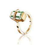 Efva Attling Bend Over Green Quartz Sormus 13-101-01962