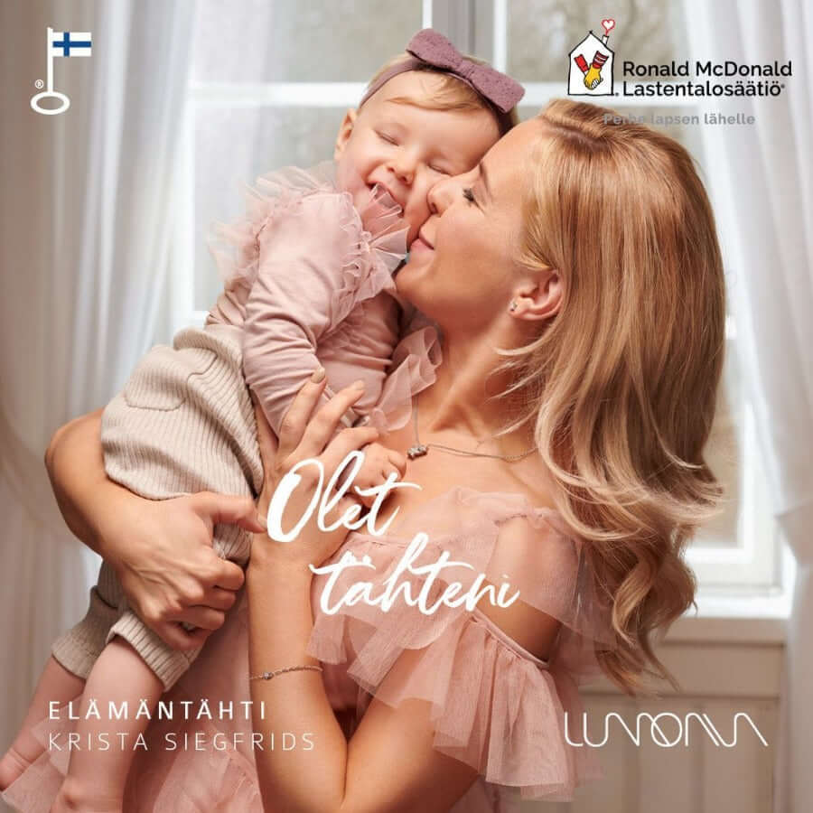 Lumoava Elämäntähti kaulakoru